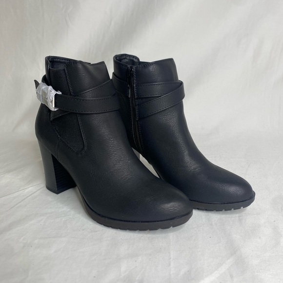 STYLE & COMPANY Womens Black Goring Laleen Round Toe Block Heel Booties 7.5M - Picture 6 of 11
